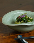【岡本作礼】翠青唐津蓮向付