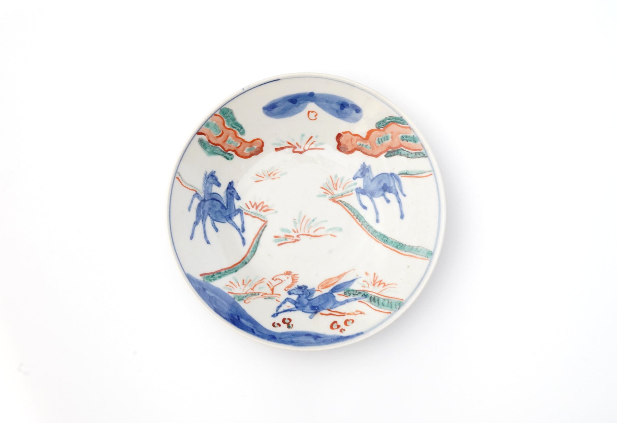 天啓赤絵群馬図皿