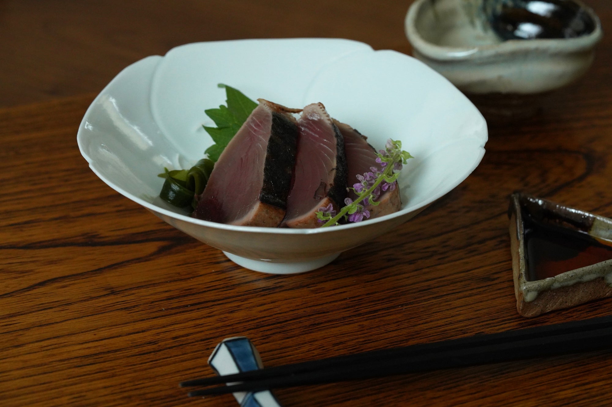 【海老ヶ瀬保】白瓷芙蓉手向付