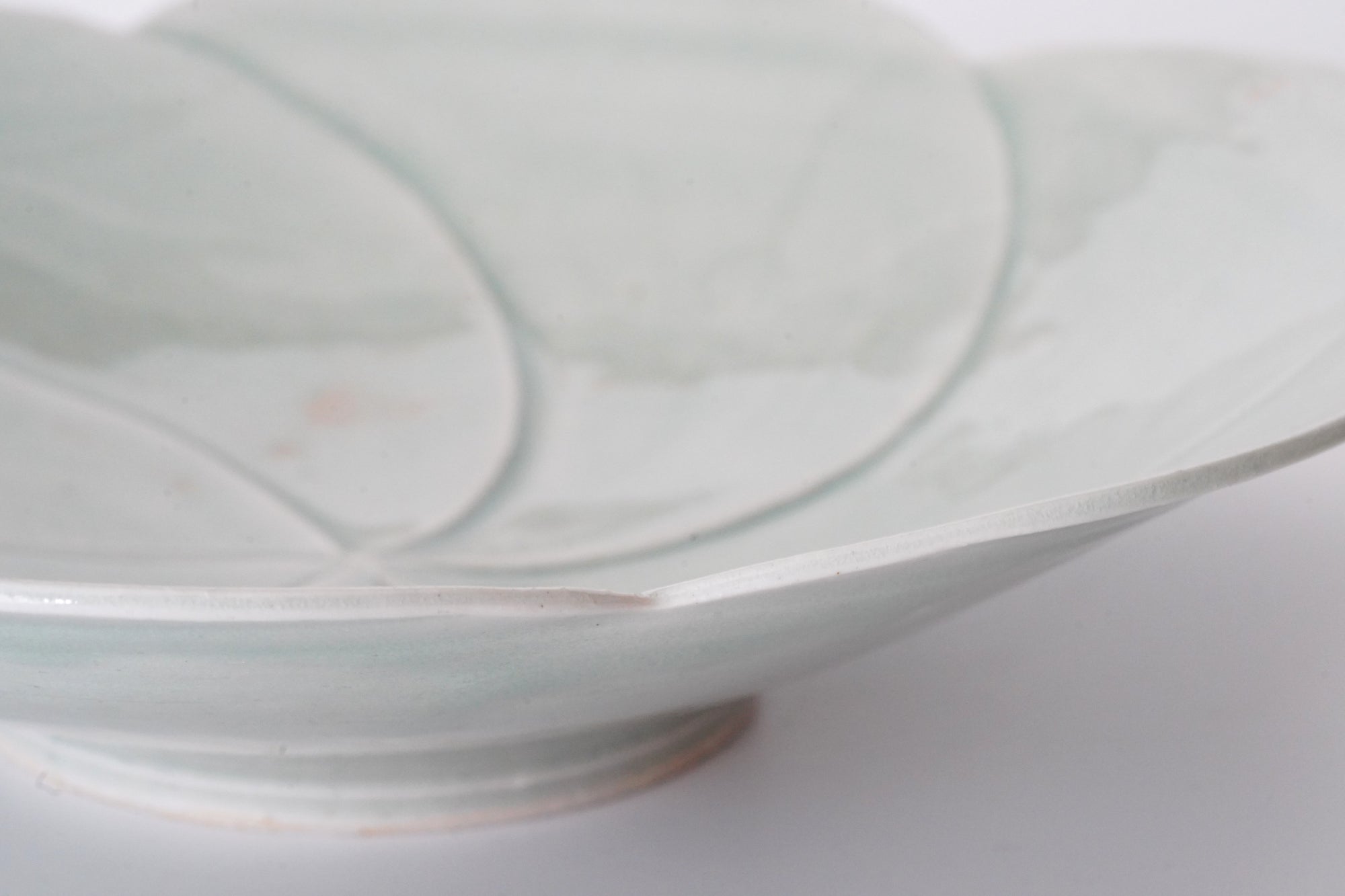 【Shuichi Okamoto】Ao-Karatsu flowered patterned big bowl