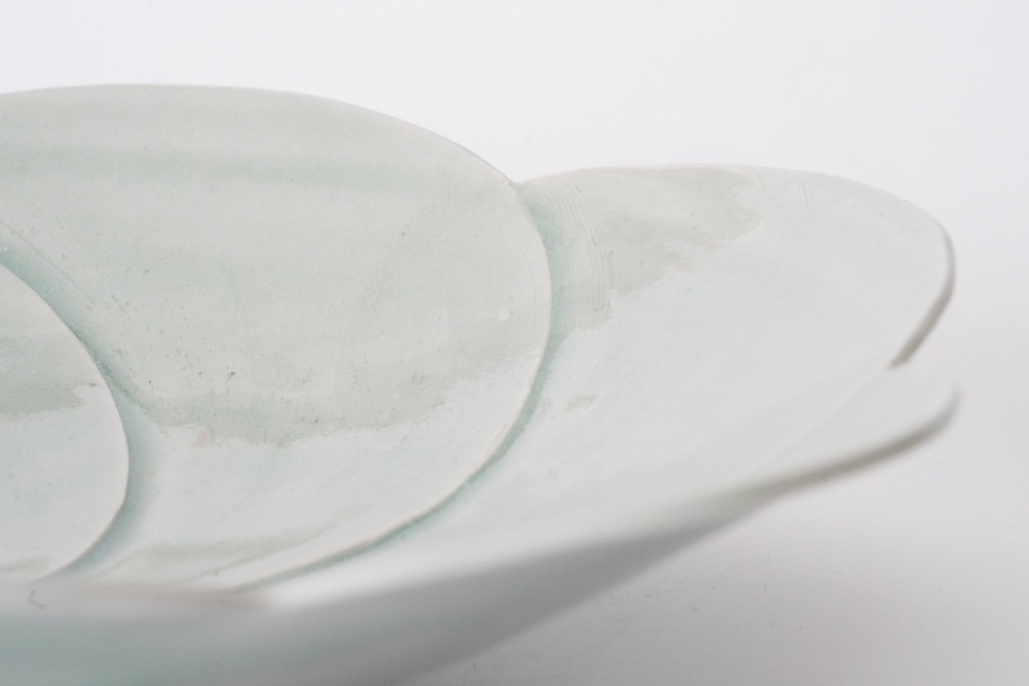 【Shuichi Okamoto】Ao-Karatsu flowered patterned big bowl