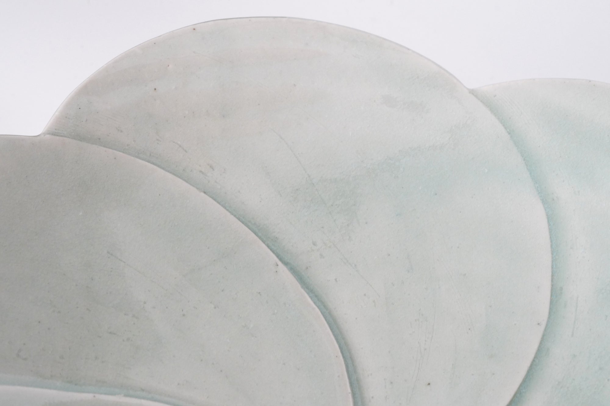 【Shuichi Okamoto】Ao-Karatsu flowered patterned big bowl