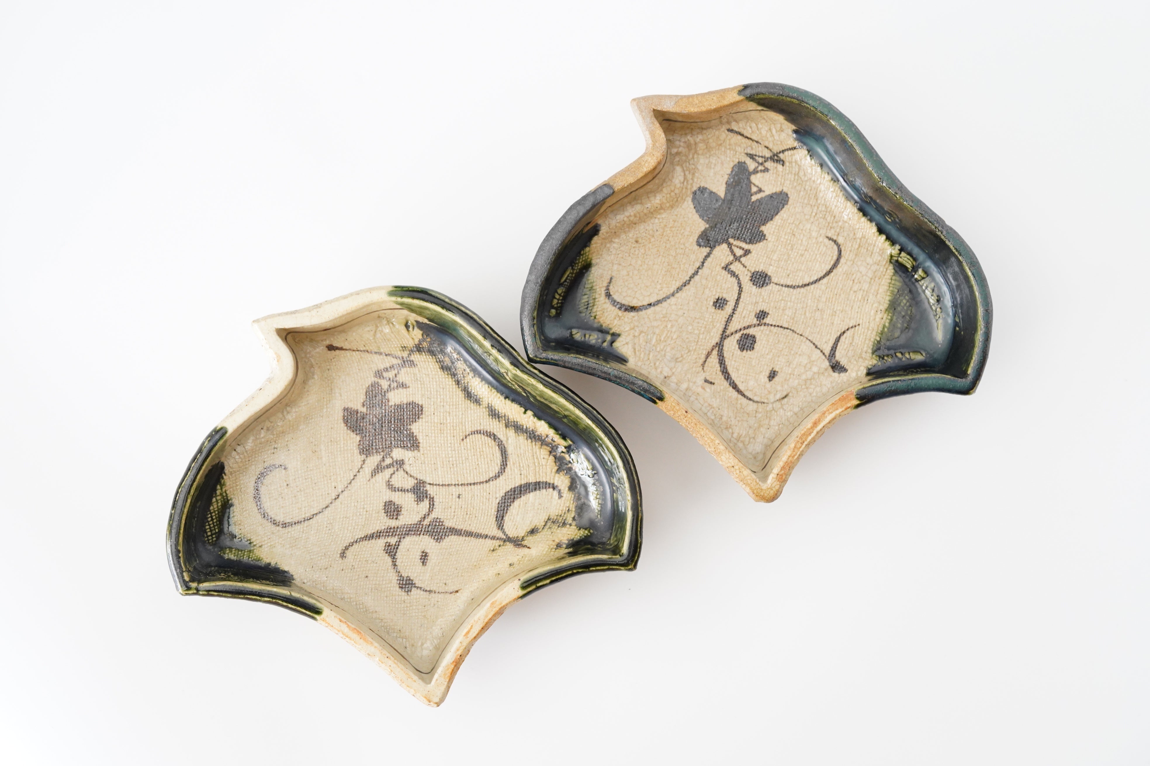 寺田鉄平】織部千鳥形向付 – うつわ御結