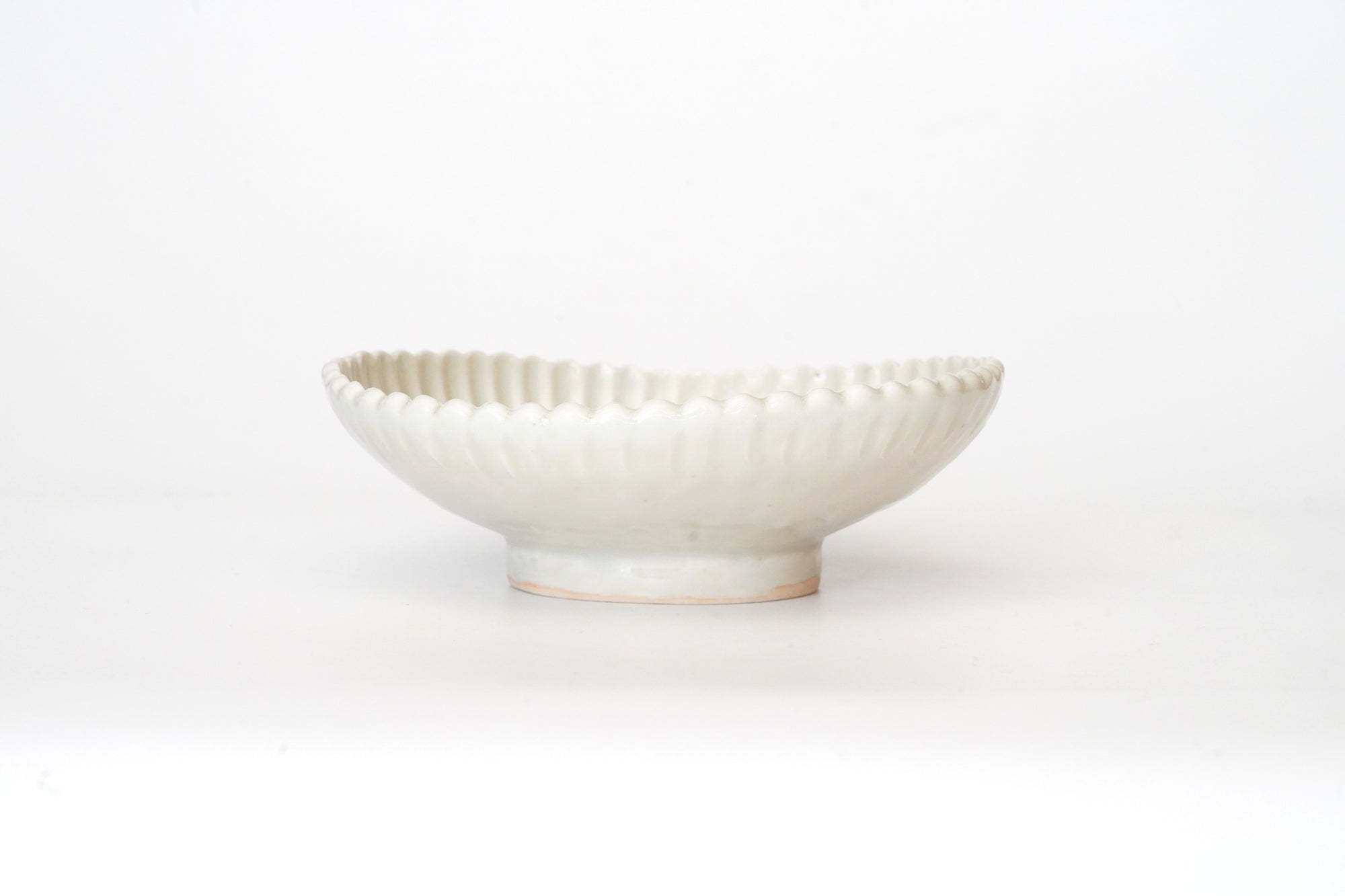 【杉本太郎】白磁6寸菊花鉢