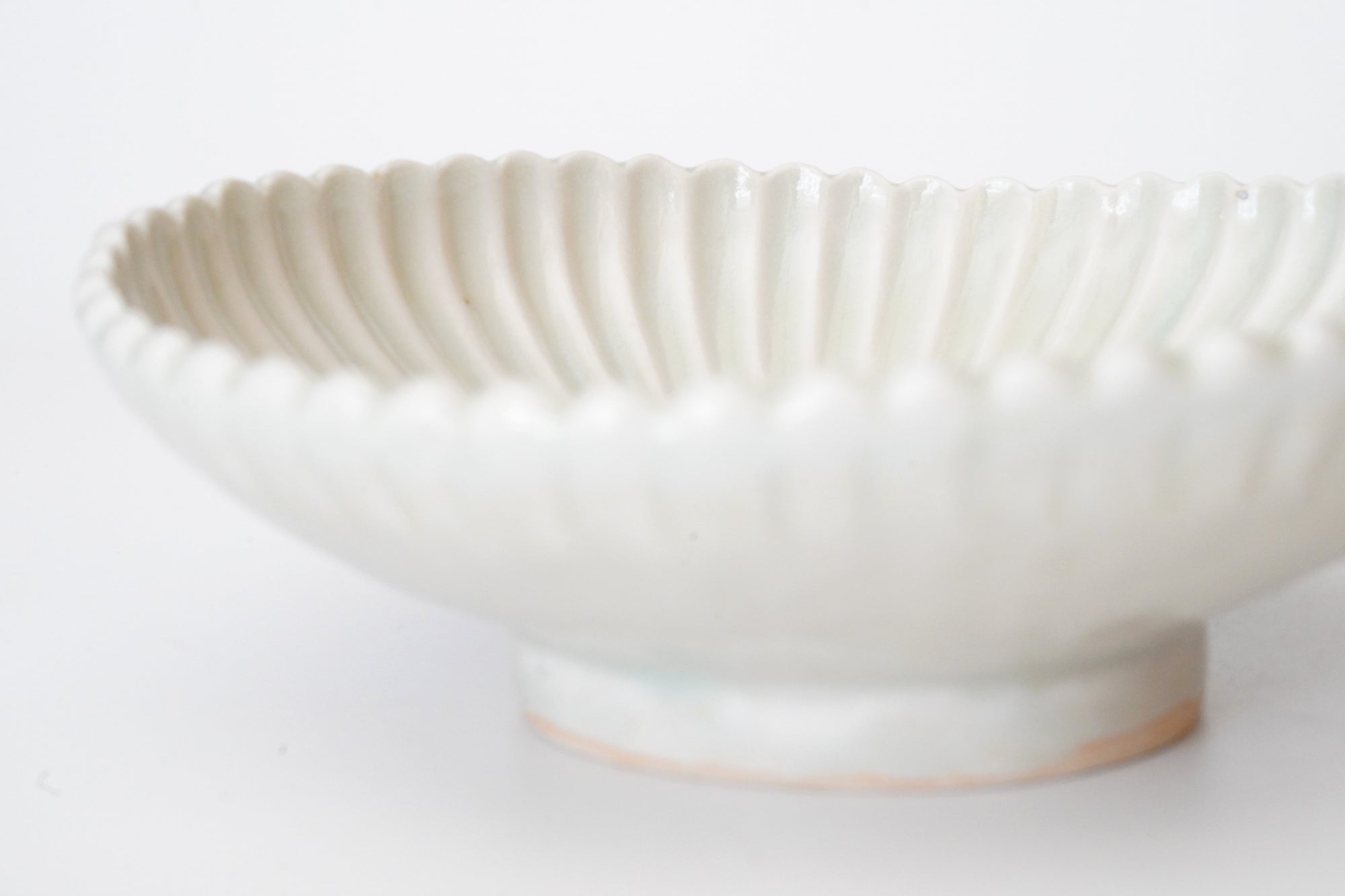 【杉本太郎】白磁6寸菊花鉢