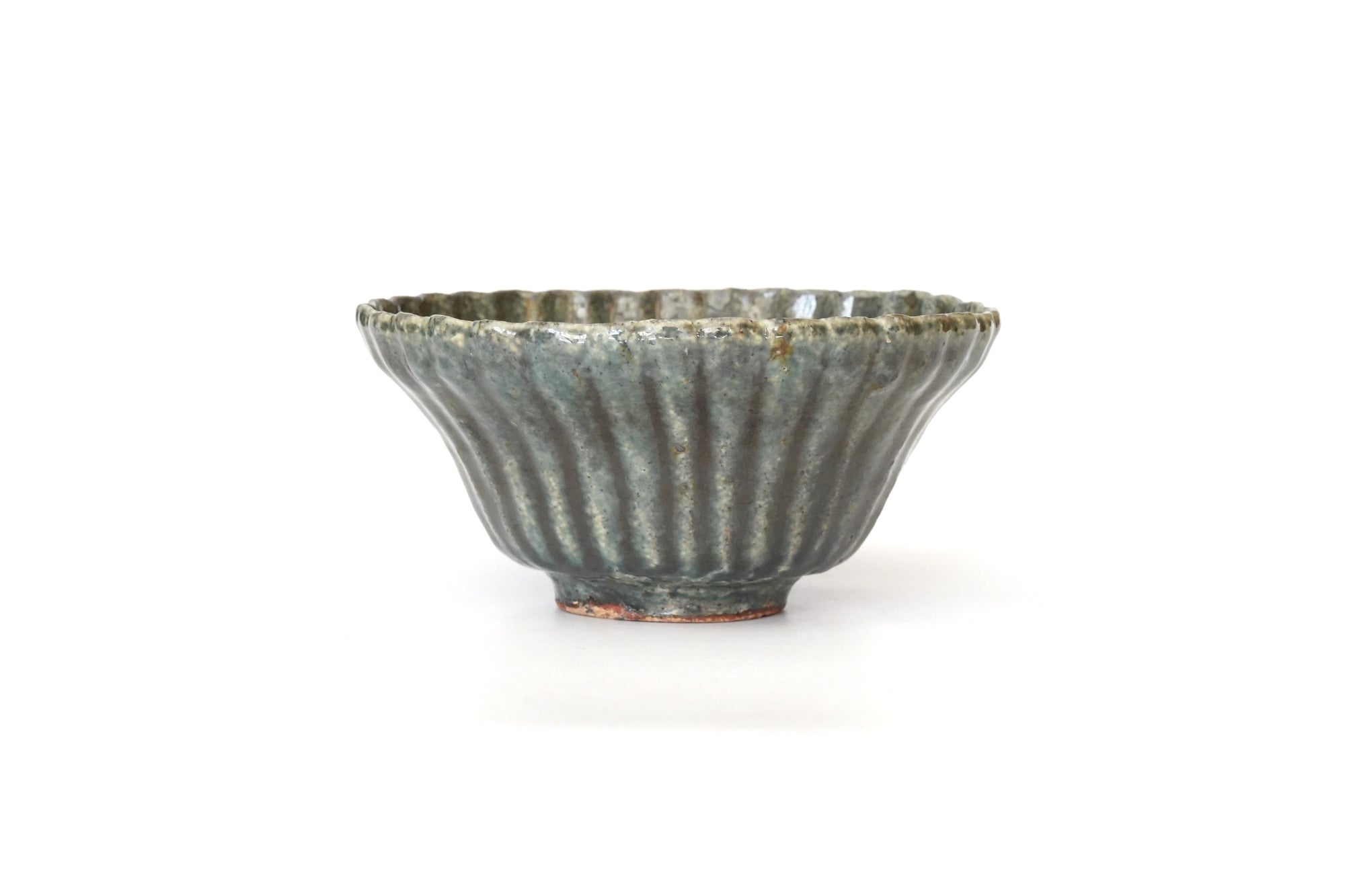 【杉本太郎】菊花深鉢　緑