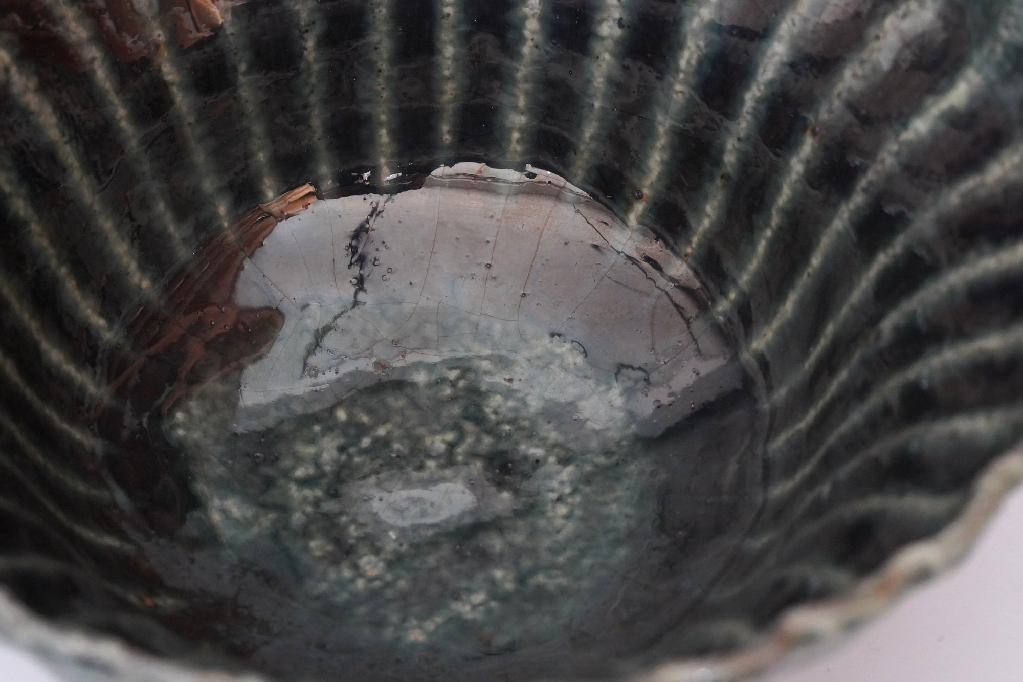 【杉本太郎】菊花深鉢　緑