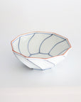 twisted small bowl with twisted blue lines