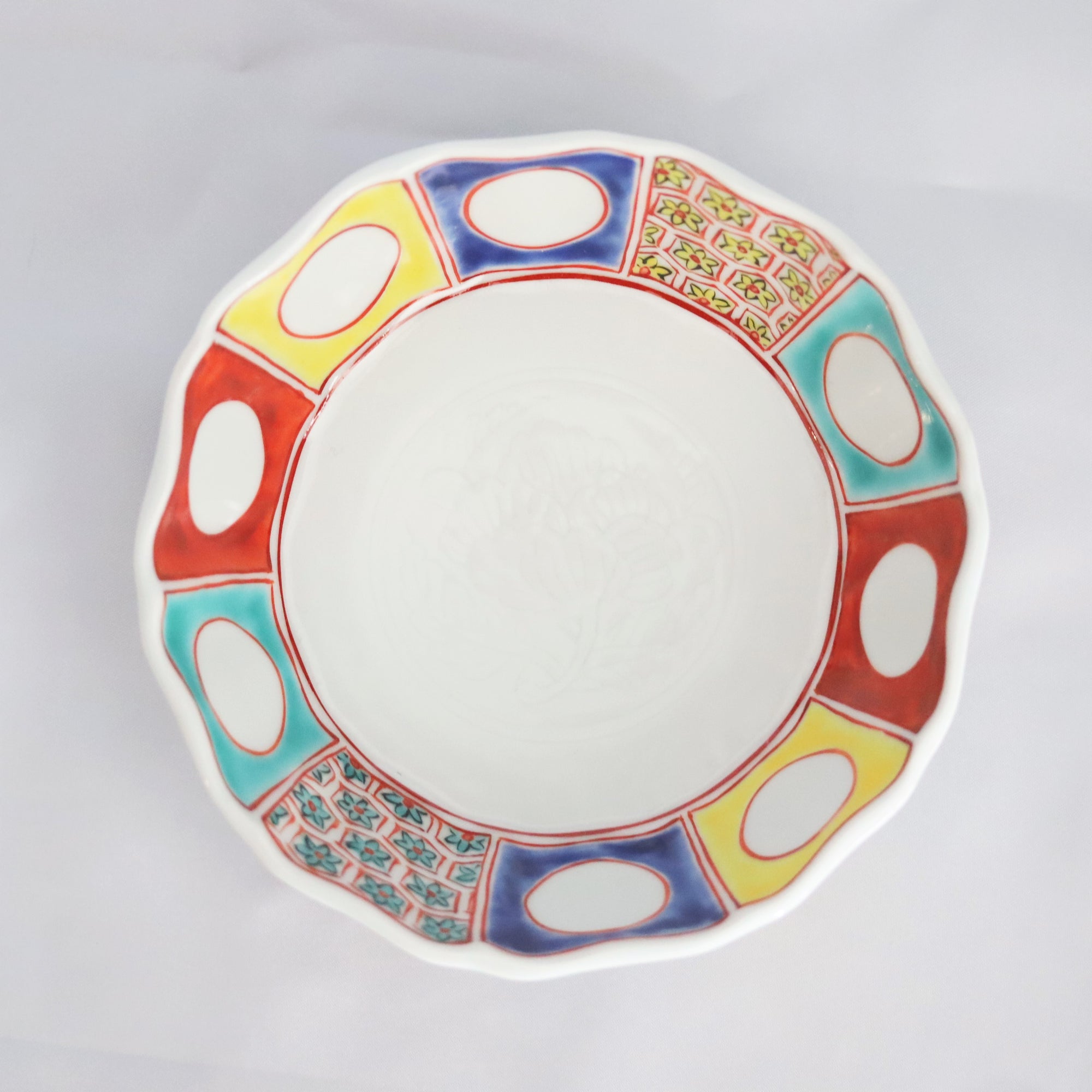 colored circle patterned round flower-shaped Mukou-zuke