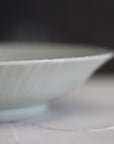 【Hideki Yanashita】white celadon porcelain Sen-mon 7sun plate