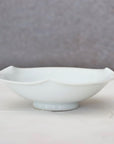 【Masamitsu Kawai】white porcelain round flower shaped small bowl