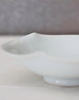 【Masamitsu Kawai】white porcelain round flower shaped small bowl