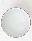 【Masamitsu Kawai】white porcelain small bowl with scarlet edge