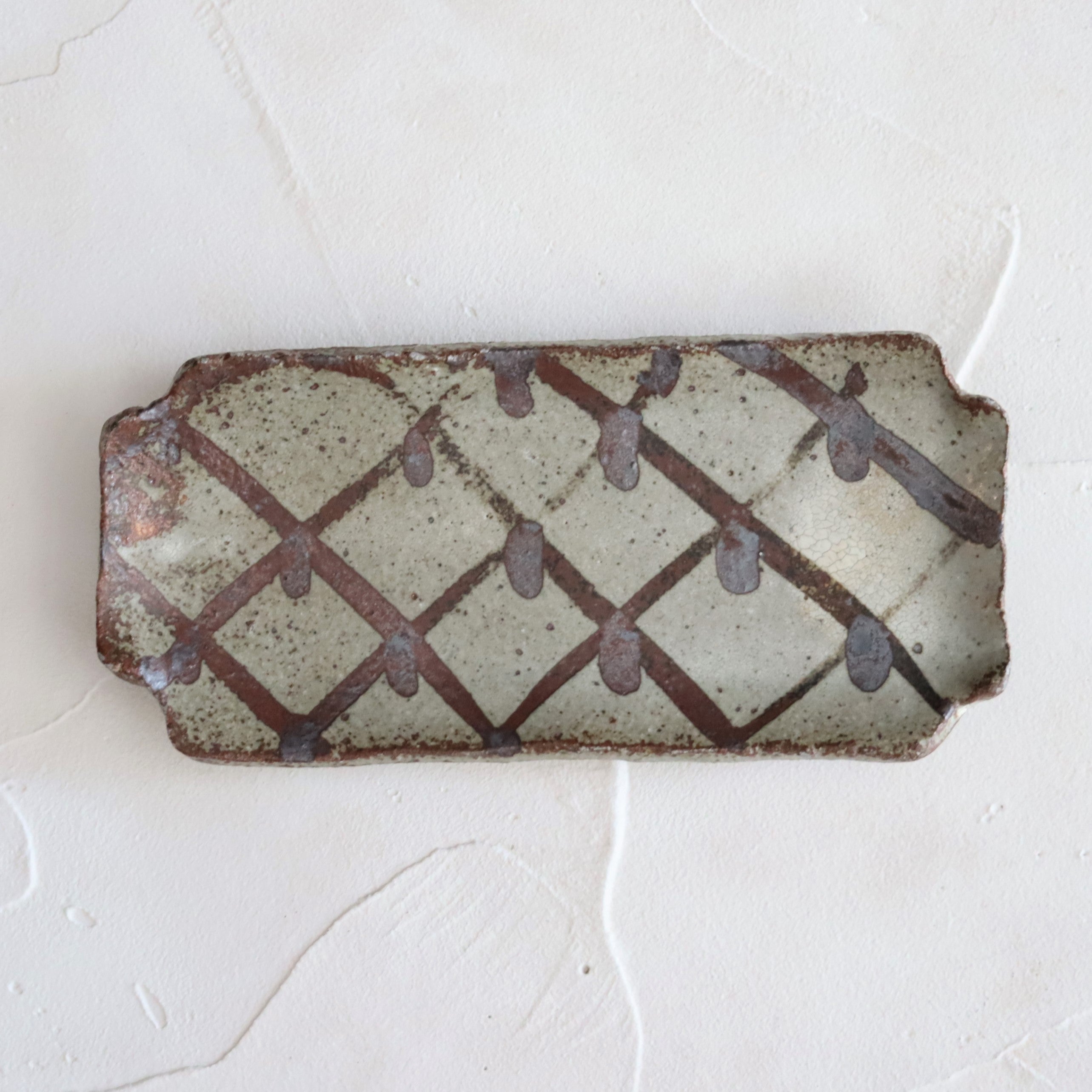 水垣 力】かごめ隅切長方皿 – うつわ御結