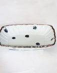 【Kenji Yanagawa】small flowers printed round flower rectangle plate