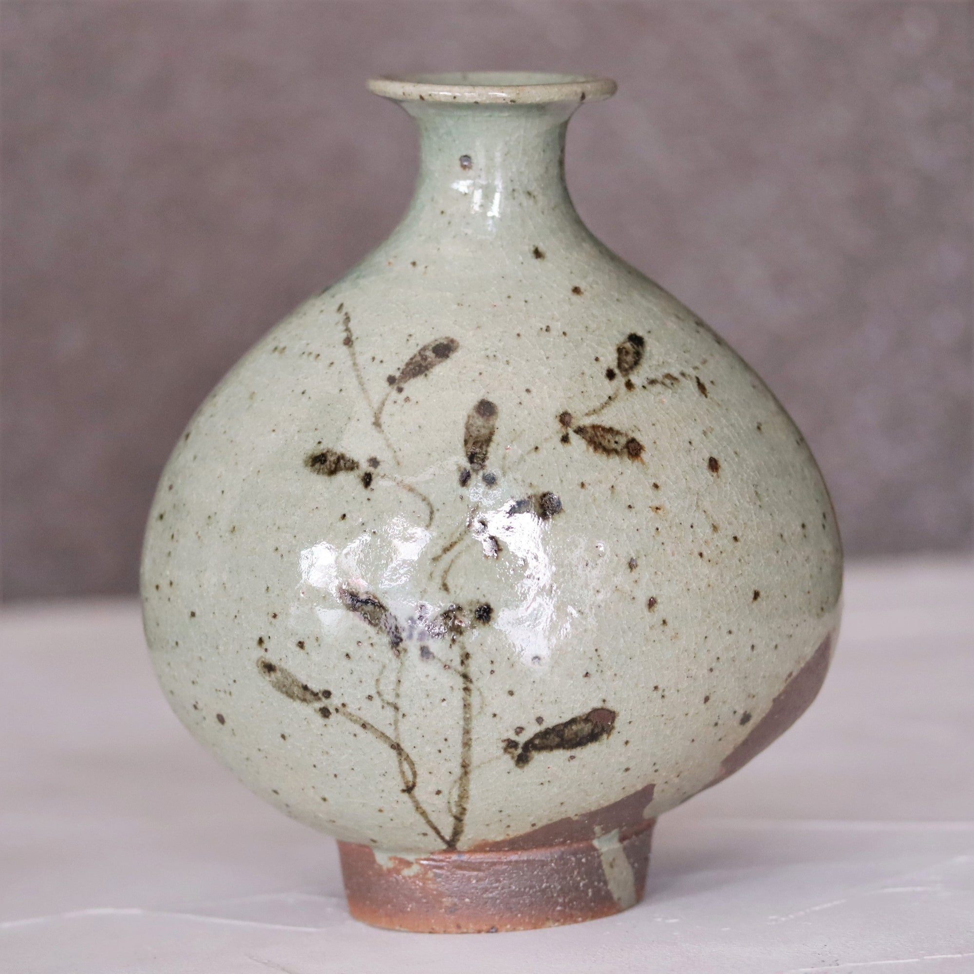 【Shuichi Okamoto】E-Garatsu Henko Green patterned vase