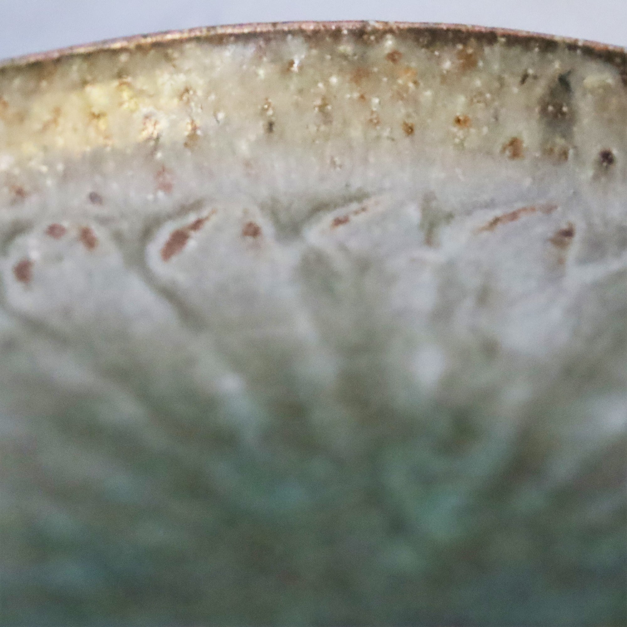 [Yuichi Yukinoura] Ash glaze chrysanthemum pattern plate