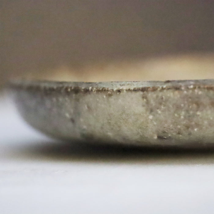 【雪ノ浦裕一】灰釉菊花文皿