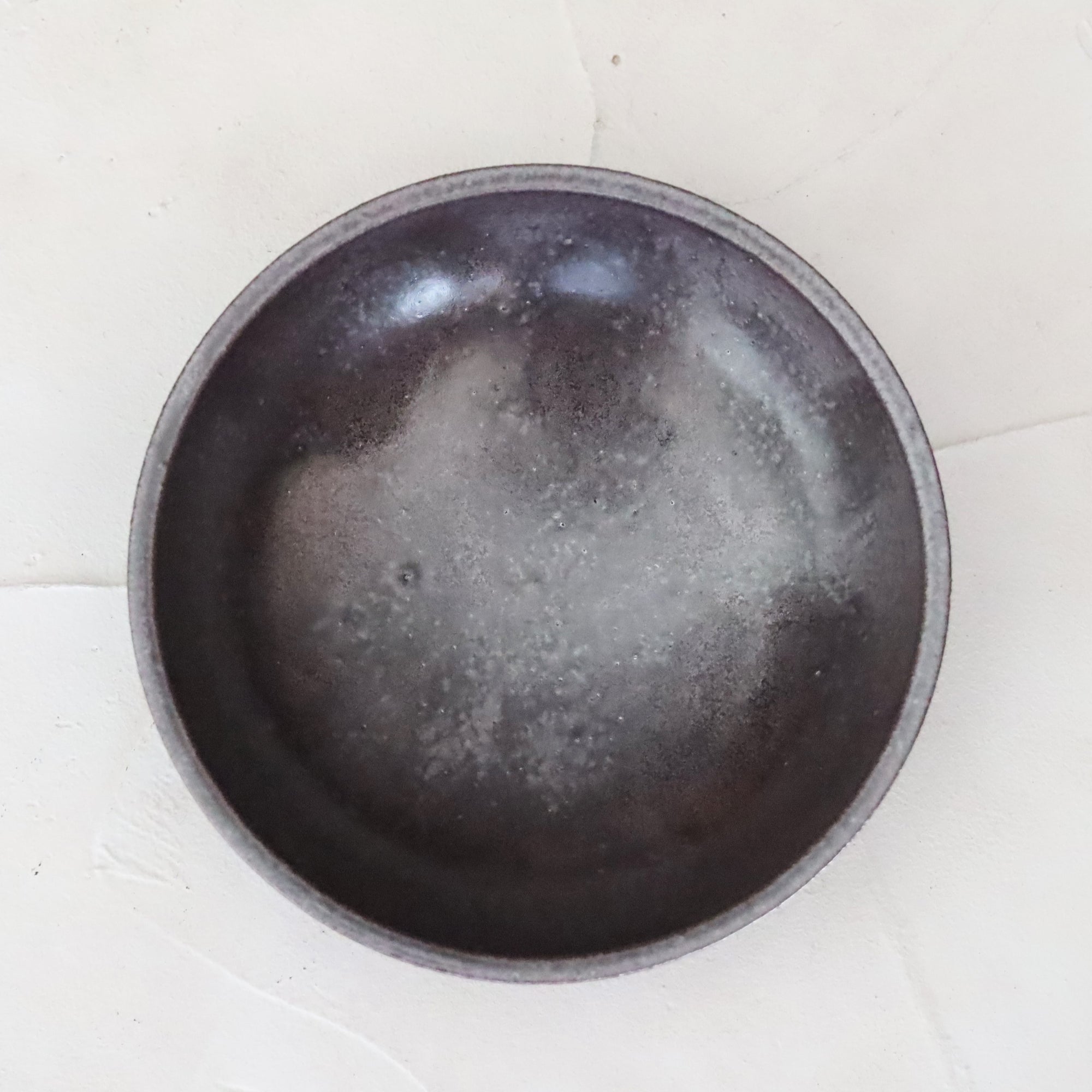 iron glazed shallow bowl