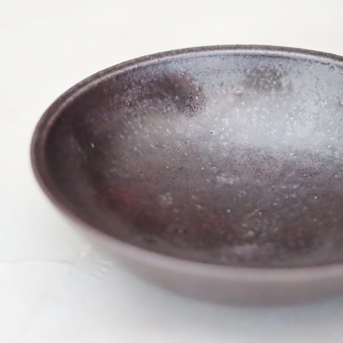 鉄釉丸鉢