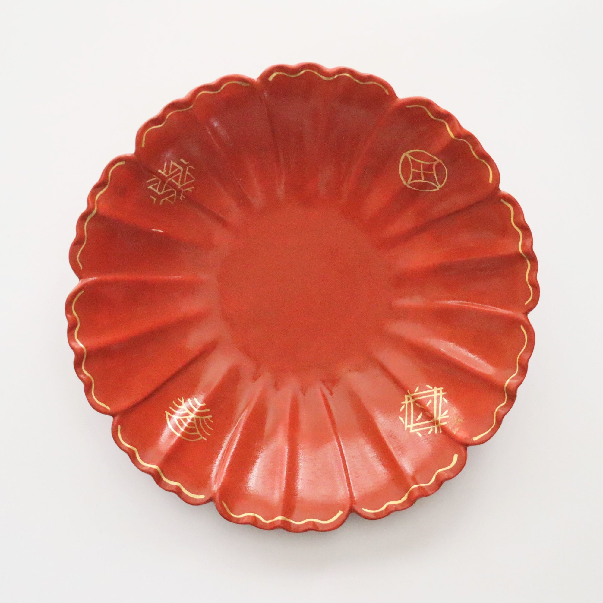 5.5 plates of brocade-red brocade pattern