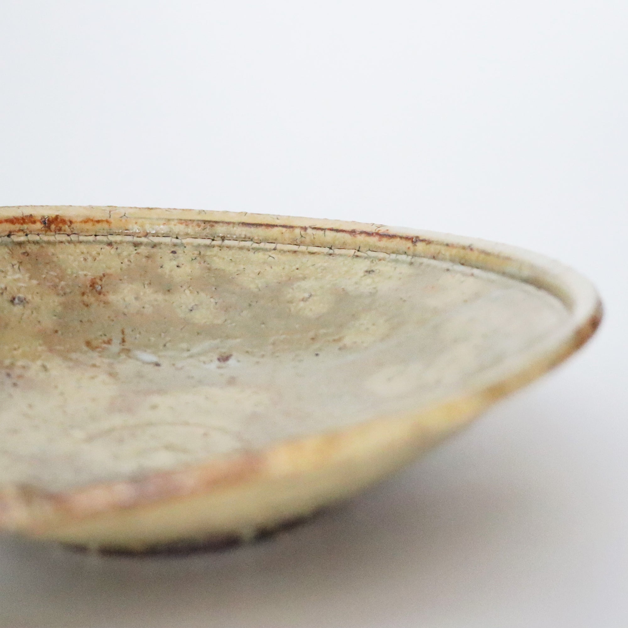 【Kazuhiko Kudo】Yellow Kohiki flat katakuchi small bowl