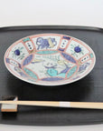 Iro-e Fuyou-de enamel glazed 6sun plate