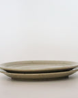 [Takayoshi Hirasawa] Ash glaze 7-inch flat plate