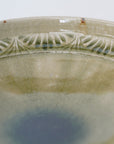 【Shuichi Okamoto】Ao-Karatsu flowered patterned big bowl