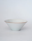 【Masamitsu Kawai】white porcelain small bowl with scarlet edge