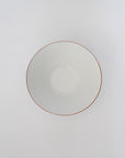 【Masamitsu Kawai】white porcelain small bowl with scarlet edge