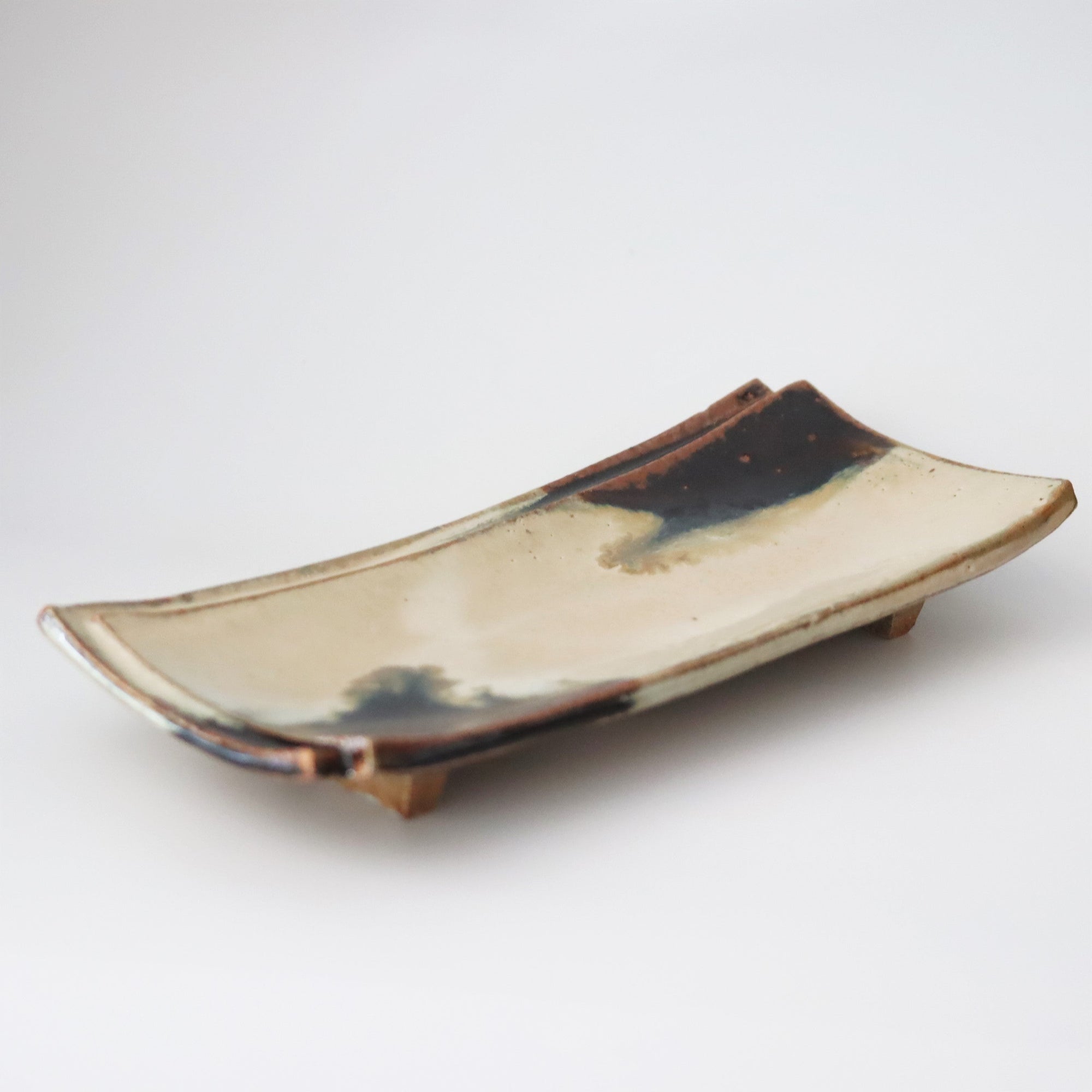 【Shuichi Okamoto】Korean-Garatsu double-plate tray