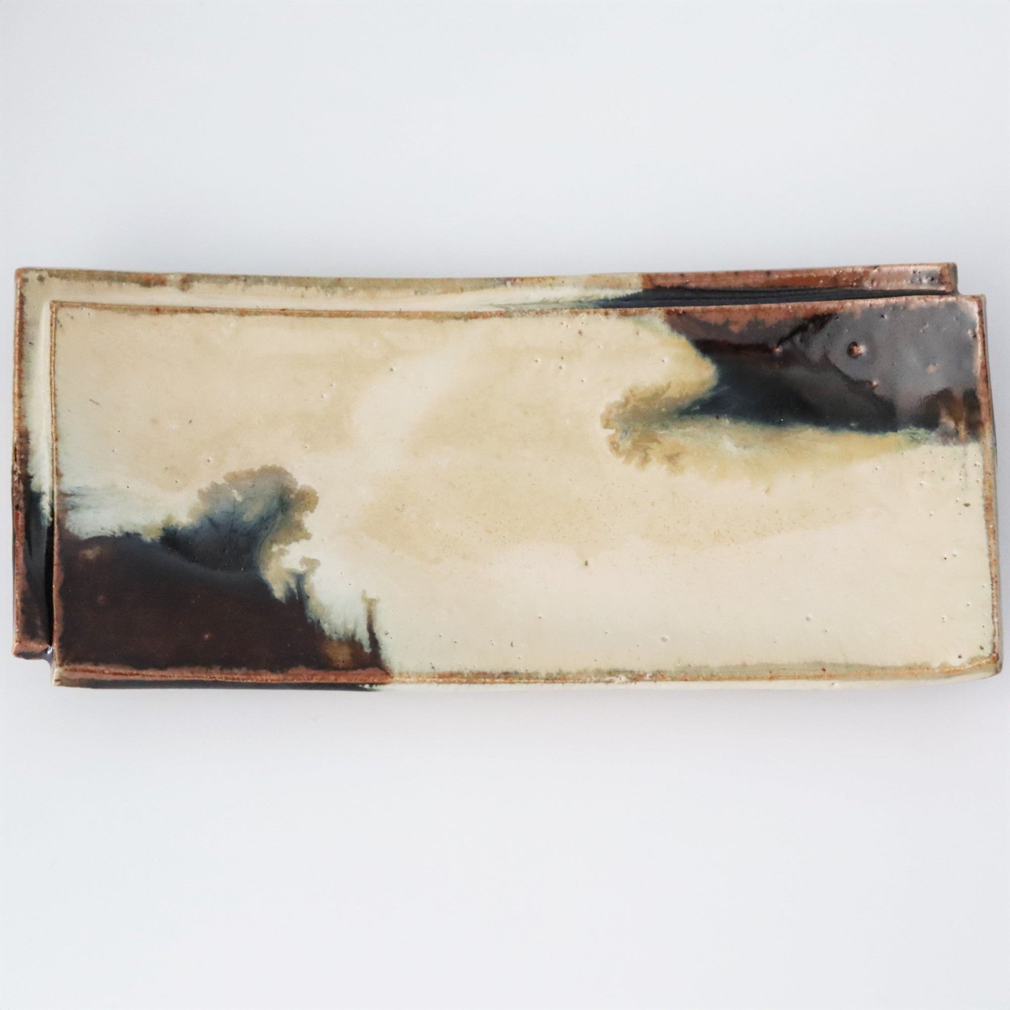 【Shuichi Okamoto】Korean-Garatsu double-plate tray
