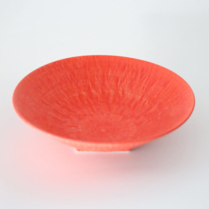 赤とちり丸皿