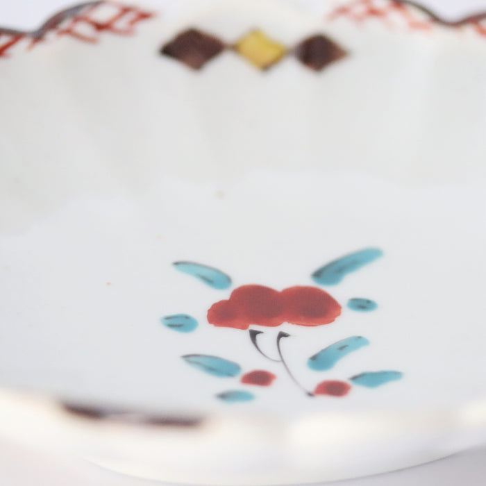菊割楕円皿