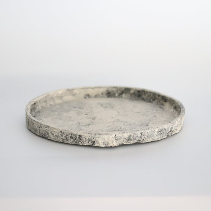 【梶原妙子】オーバル皿　18×15cm　粉打(黒)